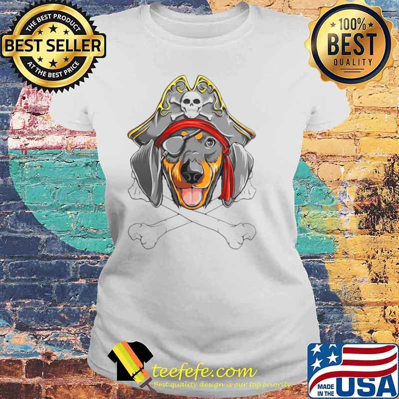 Caribbean Beads Dachshund Pirate Laides tee Caribbean Beads Dachshund Pirate Laides tee