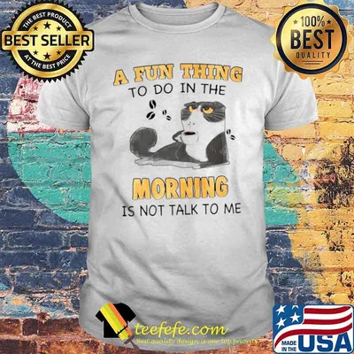Cat A Fun Thing To Do In The Morning Is Not Talk To Me shirt