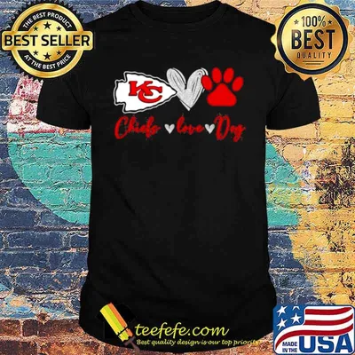 Chiefs Love Dogs Heart Red Football shirt.jgp