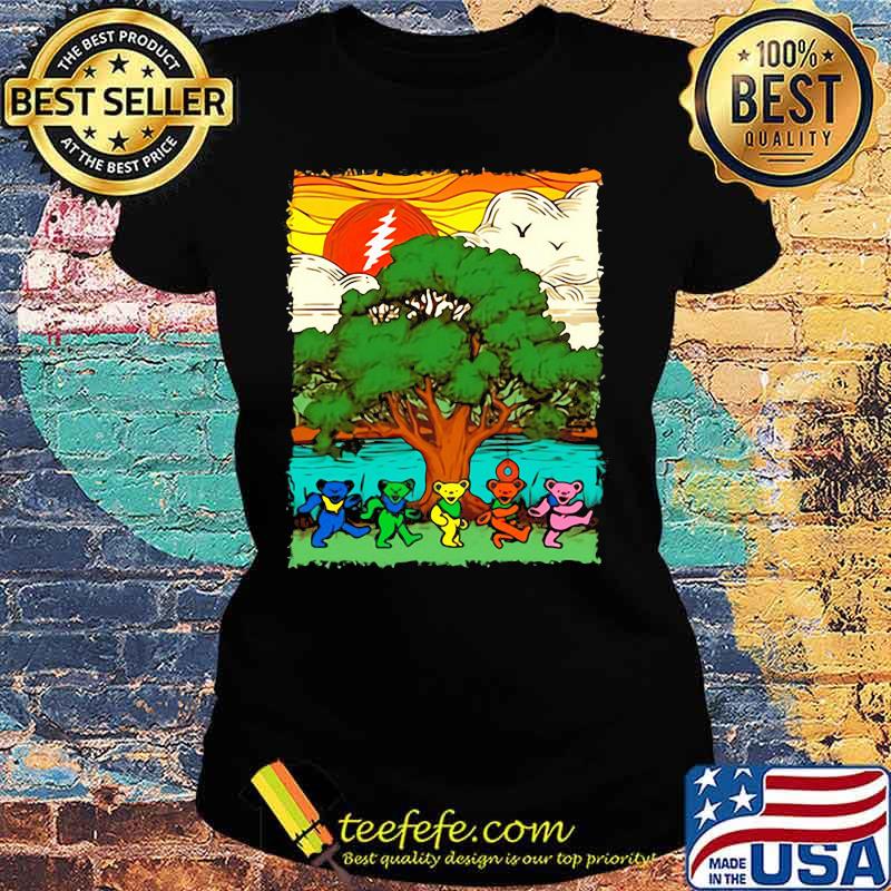 Dancing Bear Grateful Dead Sunset Shirt Ladies tee Dancing Bear Grateful Dead Sunset Shirt Ladies tee