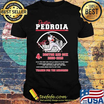 Dustin Pedroia Boston Red Sox 2006 2019 Thanks For The Memories Football Shirt