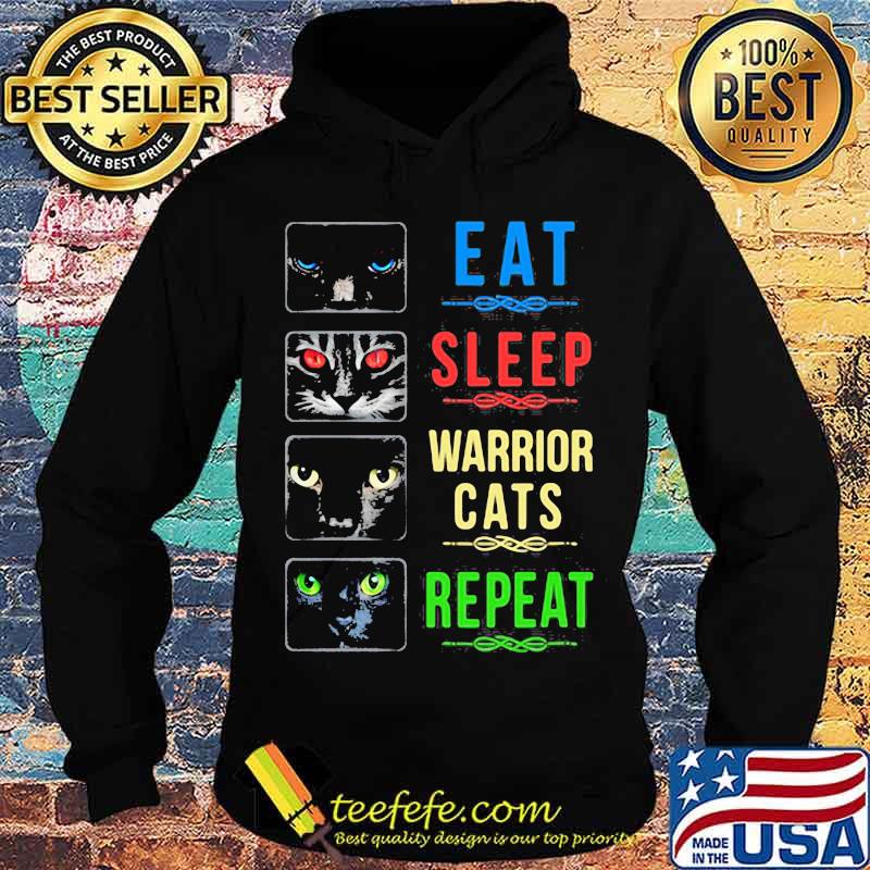 Eat Sleep Warrior Cats And Repeat Shirt