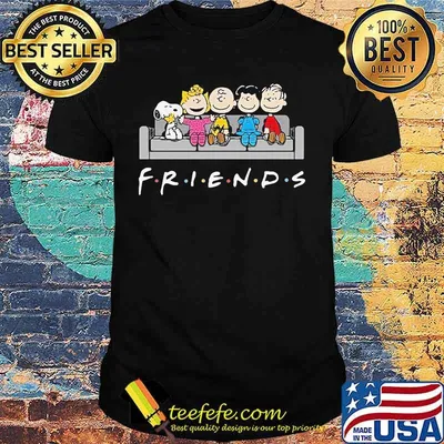 Friends Snoopy With Charlie WoodStock Shirt