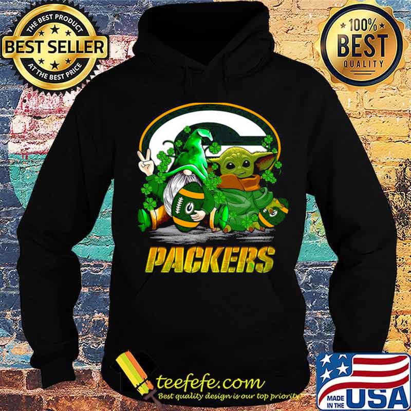 Gnome and Baby Yoda hug Green Bay Packers St Patrick’s Day s Hoodie Gnome and Baby Yoda hug Green Bay Packers St Patrick’s Day s Hoodie