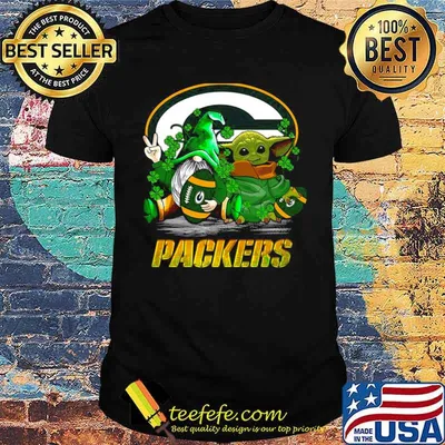 Gnome and Baby Yoda hug Green Bay Packers St Patrick’s Day shirt