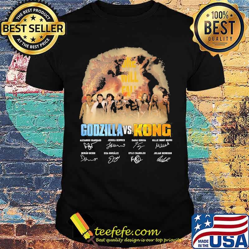 Godzilla And Kong Fiml Signature Shirt Godzilla And Kong Fiml Signature Shirt