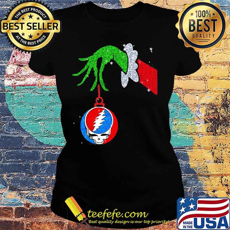 Grinch Green Merry Christmas Grateful Dead Shirt Ladies tee Grinch Green Merry Christmas Grateful Dead Shirt Ladies tee