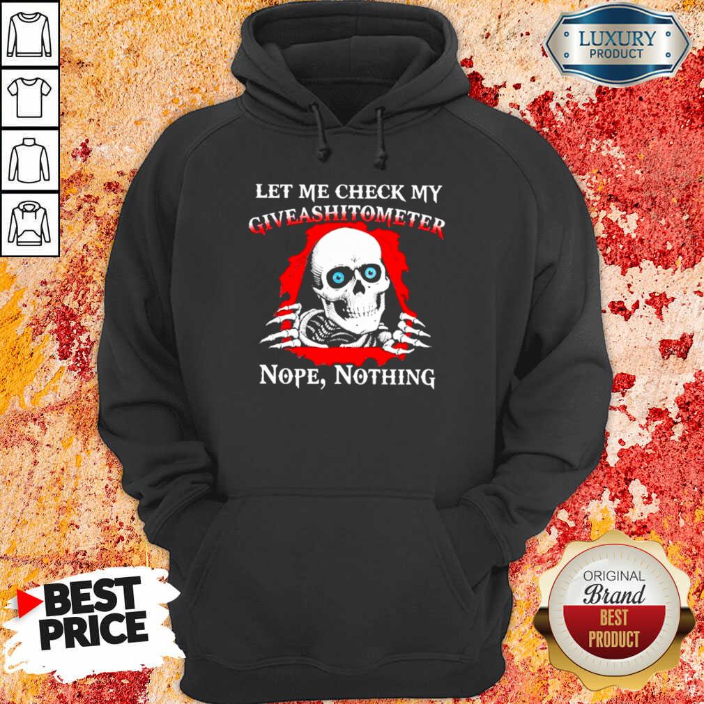 Happy Let Me Check My Giveashitometer Skull 123 Shirt