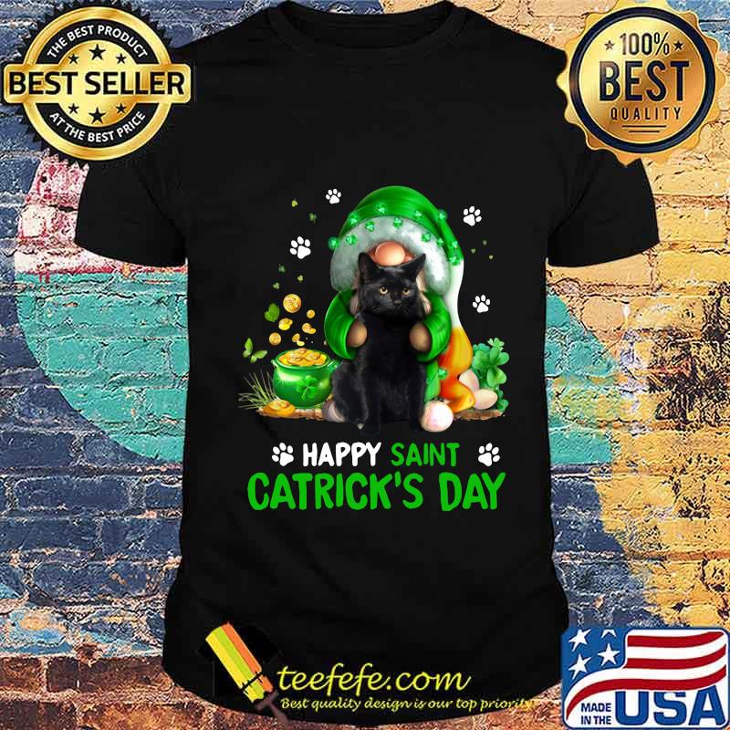 Happy Saint Catrick’s Day Black Cat Irish Gnome Shirt Unisex Happy Saint Catrick’s Day Black Cat Irish Gnome Shirt Unisex
