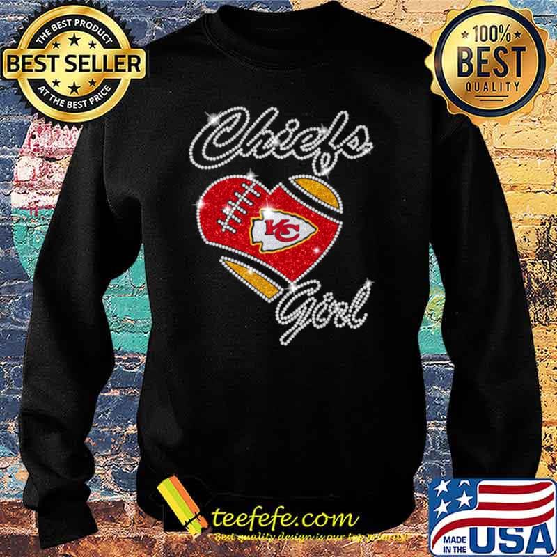 Heart Kansas City Chiefs girls Diamond s Sweater Heart Kansas City Chiefs girls Diamond s Sweater