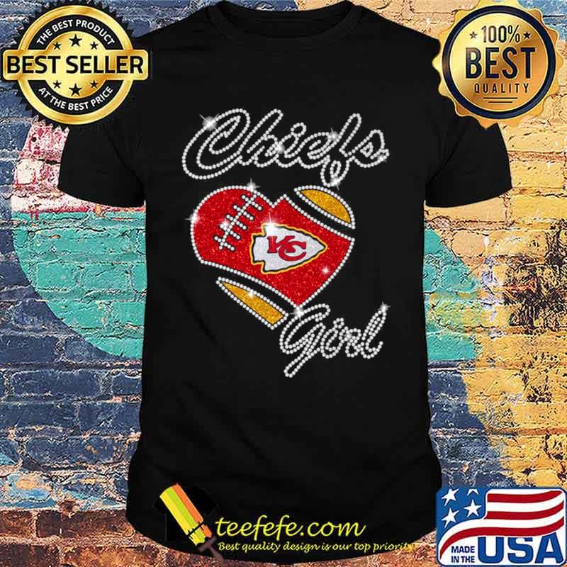 Heart Kansas City Chiefs girls Diamond shirt