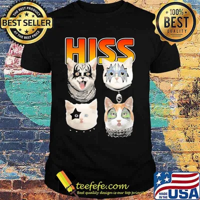 Hiss Cats Kittens Kiss Rock Shirt