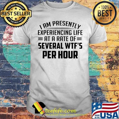 I Am Presently Experiencing Life At A Rate Of Several Wtf’s Per Hour shirt