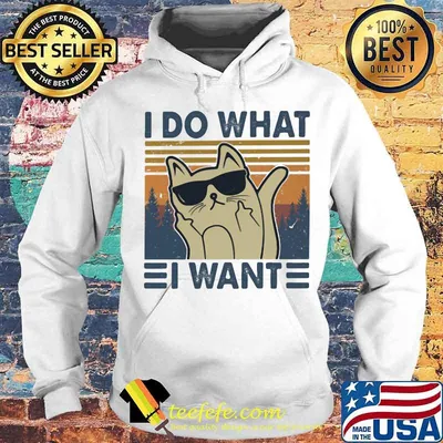 I Do What I Want Black Cat Wear Sunglasses Vintage Shirt