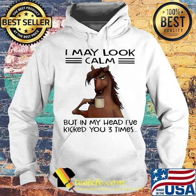 I May Look Calm But In My Head I’ve Kicked You Three Times Horse Drink Coffee Shirt