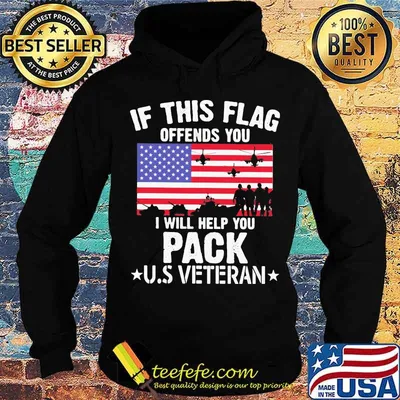If This Flag Offends You I Will Help You Pack Us Veteran American Flag Army Shirt