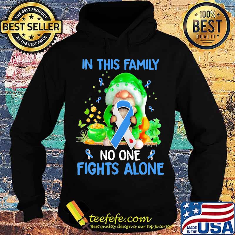 In This Family No One Fights Alone Gnome Irish Patrick’s Day Shirt