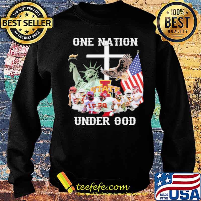 Iowa State Cyclones one nation under god American flag 2021 s Sweater Iowa State Cyclones one nation under god American flag 2021 s Sweater