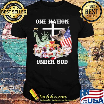Iowa State Cyclones one nation under god American flag 2021 shirt