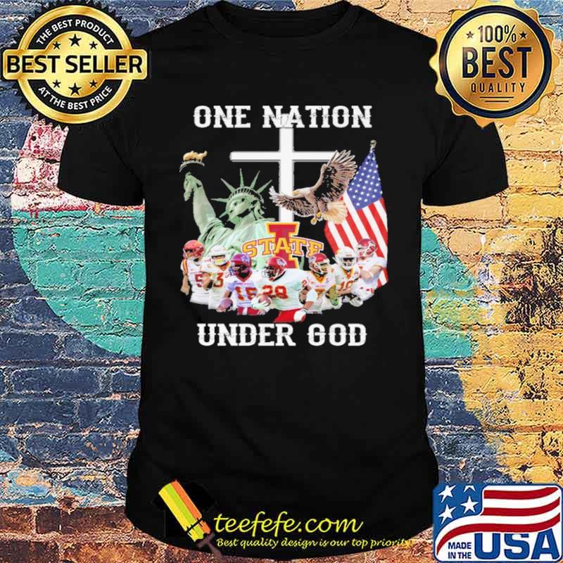 Iowa State Cyclones one nation under god American flag 2021 shirt