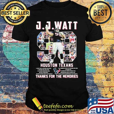 J.J.Watt Houston Texans Thank You For The Memories Signature Shirt