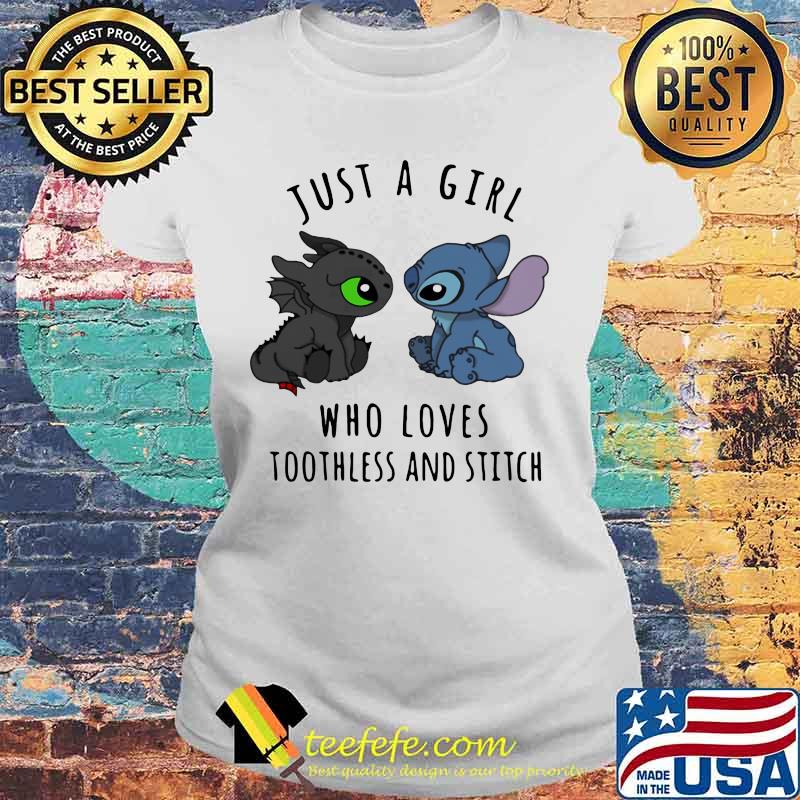 Just A Girl Who Loves Tootless And Stitch Shirt Laides tee Just A Girl Who Loves Tootless And Stitch Shirt Laides tee