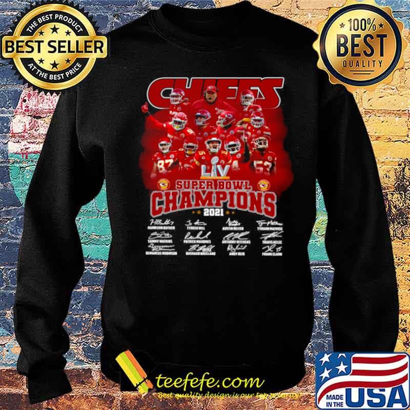 Kansas City Chiefs super Bowl Champions 2021 signatures s Sweater Kansas City Chiefs super Bowl Champions 2021 signatures s Sweater