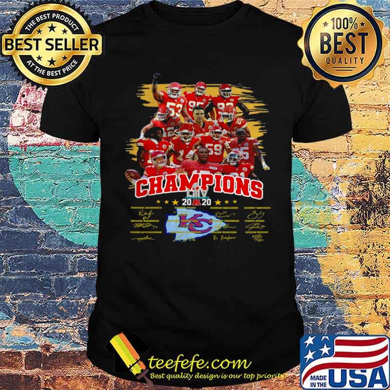 Kansas City Chiefs Super Bowl LIIV Champions Signatures shirt
