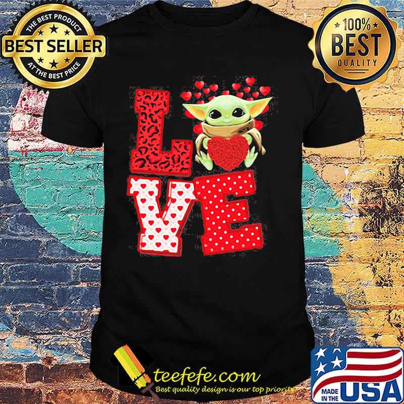 Love Baby Yoda Star Wars Heart Valentine Day Shirt