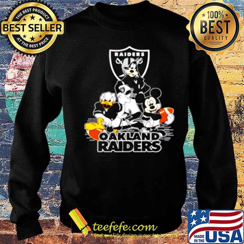 Mickey Mouse Donald Duck And Goofy With Oakland Raiders Sport s Sweater Mickey Mouse Donald Duck And Goofy With Oakland Raiders Sport s Sweater