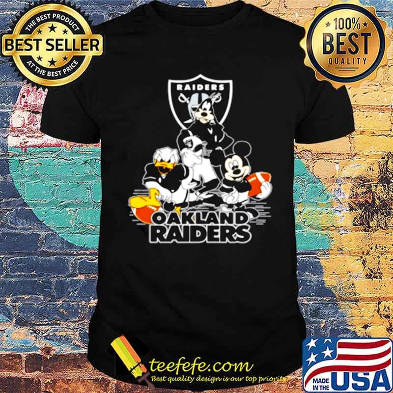Mickey Mouse Donald Duck And Goofy With Oakland Raiders Sport shirt Mickey Mouse Donald Duck And Goofy With Oakland Raiders Sport shirt