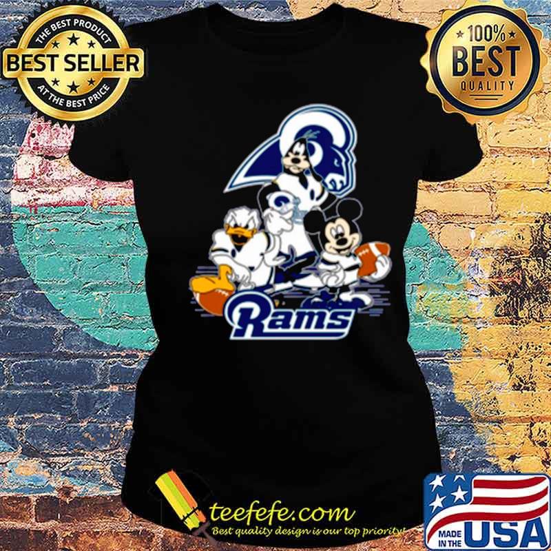 Mickey Mouse Donald Duck And Goofy With Rams Sport shirt - Teefefe