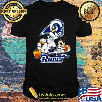 Mickey Mouse Donald Duck And Goofy With Rams Sport shirt