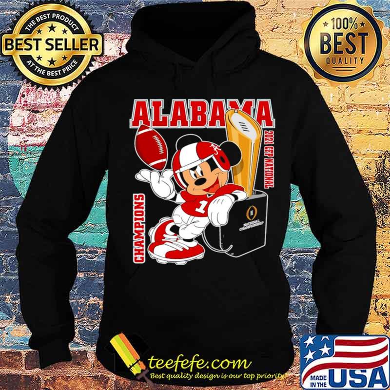 Mickey Mouse With Champions Of Alabama 2021 Cfp National s Hoodie Mickey Mouse With Champions Of Alabama 2021 Cfp National s Hoodie