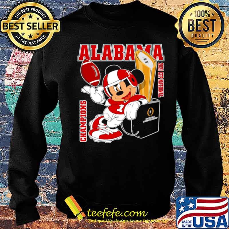 Mickey Mouse With Champions Of Alabama 2021 Cfp National s Sweater Mickey Mouse With Champions Of Alabama 2021 Cfp National s Sweater
