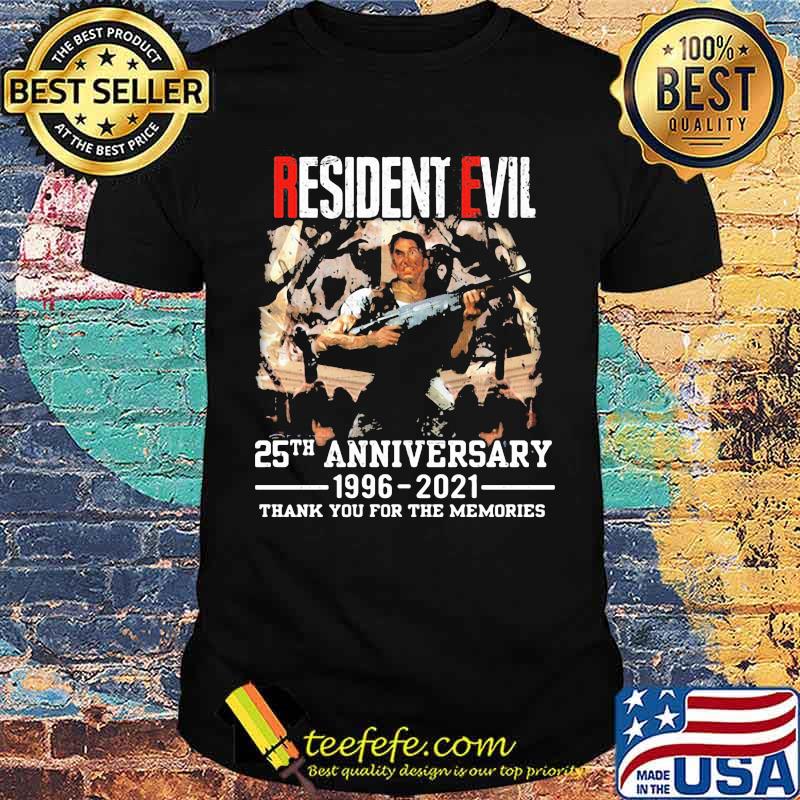 Resident Evil 25th Anniversary 1996 2021 Thank You For The Memories Shirt