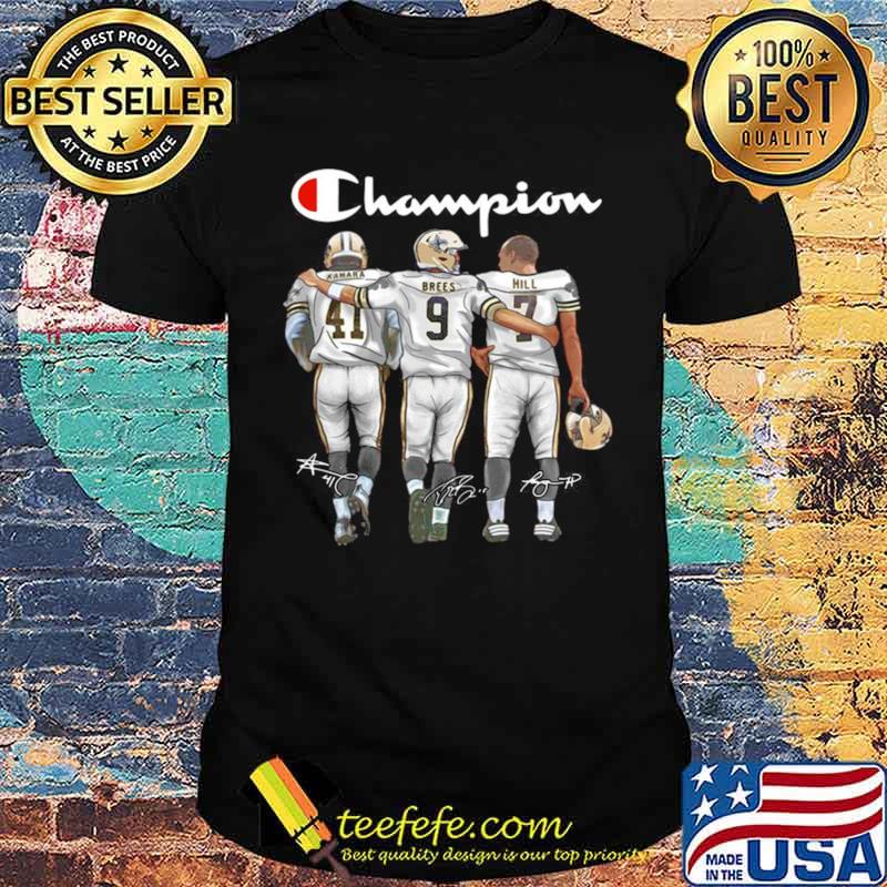 New Orleans Saints Champion Kamara Brees Hill signatures shirt