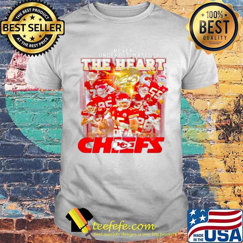 Never Underestimate The Heart Chiefs Football shirt