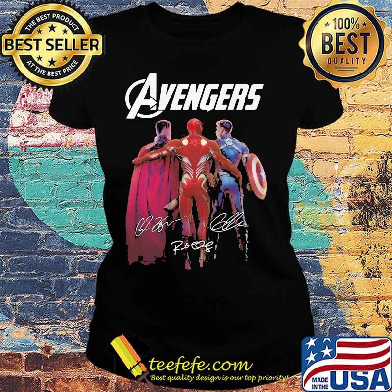 Official Avengers Superhero Signature Shirt Ladies tee Official Avengers Superhero Signature Shirt Ladies tee