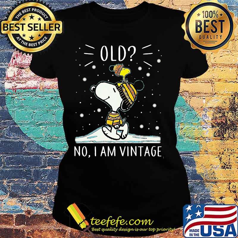 Old No I Am Vintage Snoopy Xmas Shirt Ladies tee Old No I Am Vintage Snoopy Xmas Shirt Ladies tee
