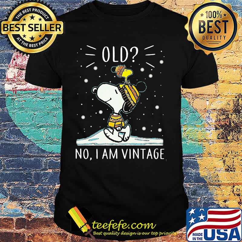 Old No I Am Vintage Snoopy Xmas Shirt Old No I Am Vintage Snoopy Xmas Shirt