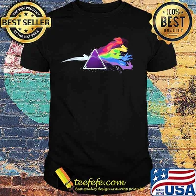 Pink Floyd Rainbow Pokemon Shirt