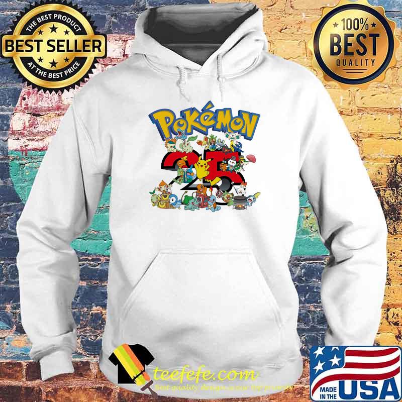 Pokemon Twenty Five Years Cartoon Shirt Hoodie Pokemon Twenty Five Years Cartoon Shirt Hoodie