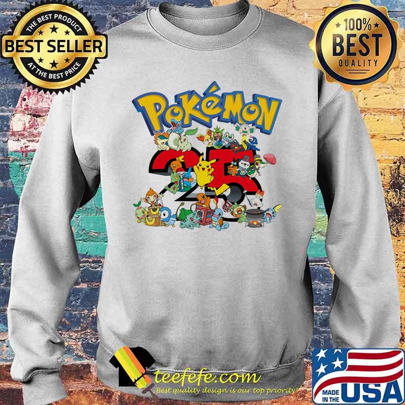 Pokemon Twenty Five Years Cartoon Shirt Sweater Pokemon Twenty Five Years Cartoon Shirt Sweater