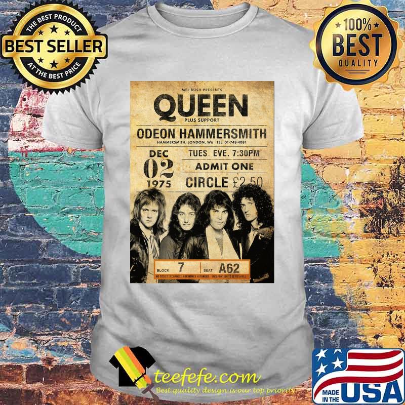Queen Odeon Hammesmith Admit One Circle Shirt Queen Odeon Hammesmith Admit One Circle Shirt
