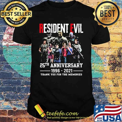 Resident Evil 25th Anniversary 1996 2021 Thank You For The Memories Shirt