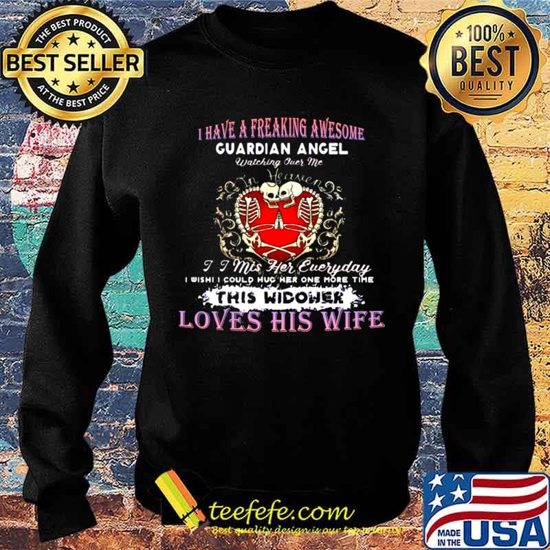 Skeleton I Have A Freaking Awesome Guardian Angel Watching Over Me In Heaven I Miss Her Everyday Sweater Skeleton I Have A Freaking Awesome Guardian Angel Watching Over Me In Heaven I Miss Her Everyday Sweater