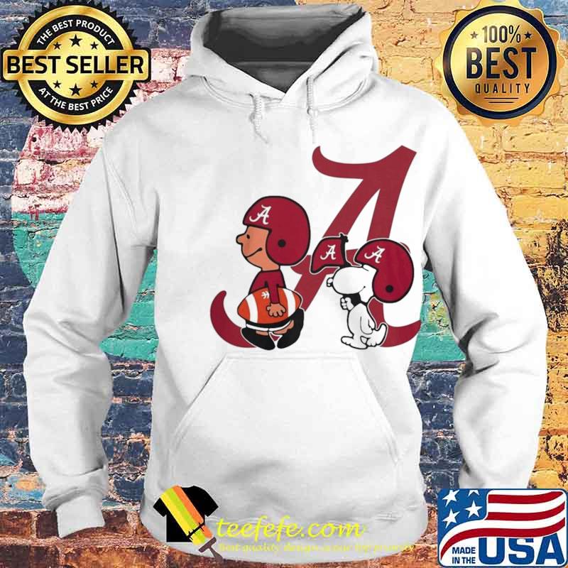 Snoopy And Charlie Brown With Alabama Crimson Tide 2021 s Hoodie Snoopy And Charlie Brown With Alabama Crimson Tide 2021 s Hoodie