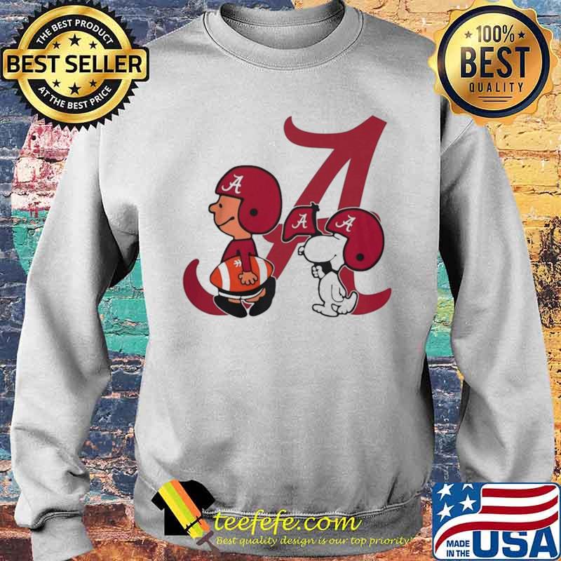 Snoopy And Charlie Brown With Alabama Crimson Tide 2021 s Sweater Snoopy And Charlie Brown With Alabama Crimson Tide 2021 s Sweater