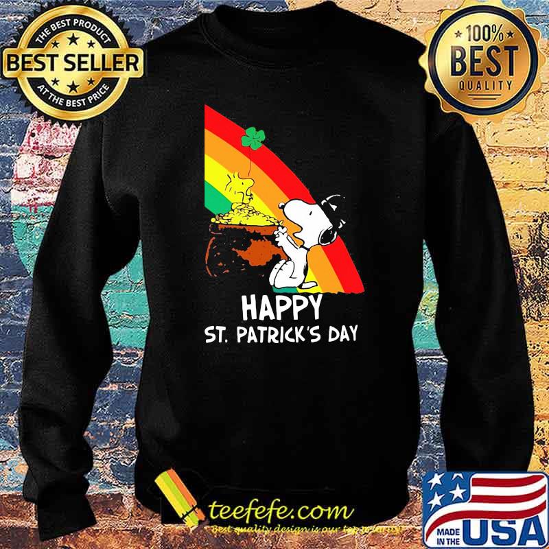 Snoopy Happy St. Patrick's Day Rainbow Shirt Sweater Snoopy Happy St. Patrick's Day Rainbow Shirt Sweater